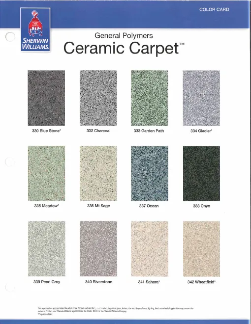 Sherwin-Williams quartz colors for DC Coatings floors