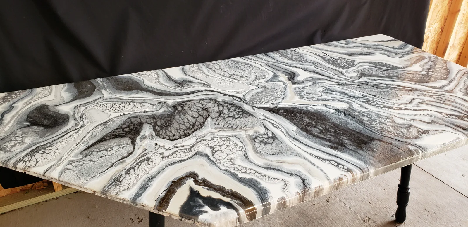 custom epoxy swirl tabletop